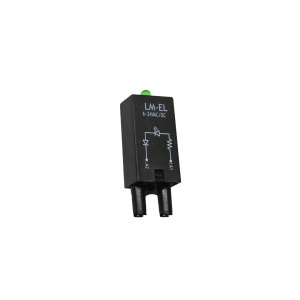 Модуль индикации LM-EL-G, 6_24VAC/DC, зелёный светодиод (для DC: А1+, А2-) фото