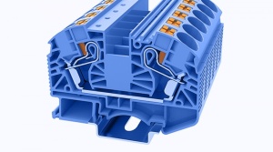 Клемма проходная, push-in DS16-01P-12-00Z(H), 76A, 1000V, 2 присоед., 16 (0,5_25)mm², синяя фото