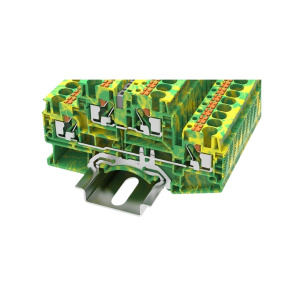 Клемма заземления 2-х уровневая, push-in DSKK4-PE-01P-1C-00Z(H), 4 присоед., 4(0,2_6)mm², желто-зеленая фото