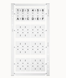 Маркировочная пластина ZS12-40P-19-00Z(H), белая, 10,5х12,2 мм, чистая, 40 шт в упак фото