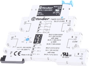 Интерфейсный модуль EMR реле с таймером 38.21.0.024.9024, 1NO, 6A(1.5_24VDC), 24VAC/DC фото