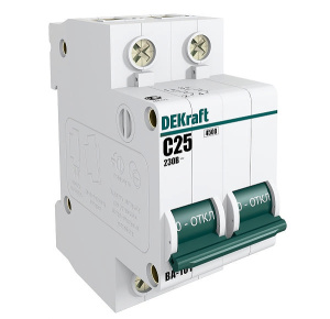 Выключатель автоматический BA101-2P-002A-B, 2P, 2A, хар-ка B, 4,5kA, 2M фото