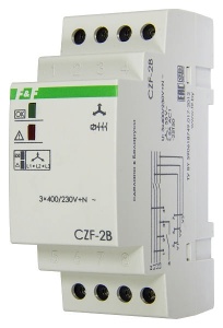 Реле контроля фаз CZF-2B 3х400/230+N 8А 1NO IP20 фото