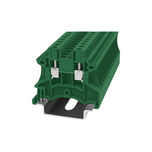Клемма проходная, винтовая DC2.5-01P-14-00Z(H), 24A, 800V, 2 присоед., 2.5(0,2_4)mm², зелёная фото