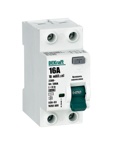 УЗО УЗО03-6кА-2P-010А-030-AC, 2P, 10A, 6kA, 30mA, тип AC, 2M фото
