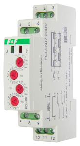 Реле времени PCU-507, 2CO, 8A(250VAC), 230VAC, 0,1s_24d, 2 функции (T1 и T2), 1M фото
