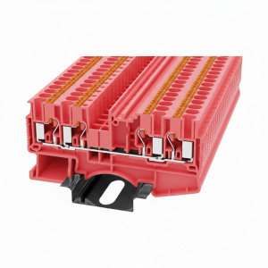 Клемма проходная, push-in DS2.5-QU-01P-16-00Z(H), 24A, 800V, 4 присоед., 2.5(0,2_4)mm², красная фото