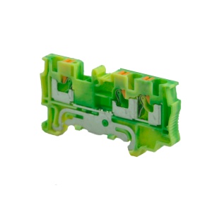 Клемма заземления RIT4TO-PE, push-in, 3 присоед., 4(max 6)mm², желто-зеленая фото