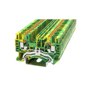Клемма заземления, push-in DS4-PE-01P-1C-00Z(H), 2 присоед., 4(0,2_6)mm², желто-зеленая фото