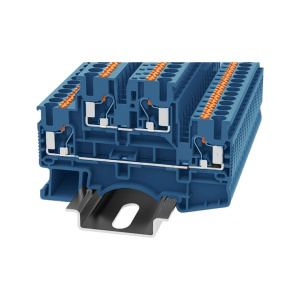 Клемма проходная 2-х уровневая, push-in DSKK2.5-01P-12-00Z(H), 22A, 500V, 2.5(0,5_4)mm², синяя фото
