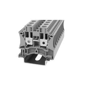 Клемма проходная, винтовая DC6-01P-11-00Z(H), 41A, 1000V, 2 присоед., 6(0,5_6)mm², серая фото