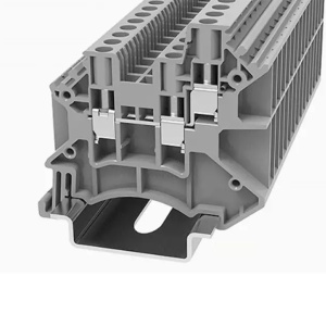 Клемма проходная, винт DC2.5-TW-01P-11-00Z(H), 24A, 1000V, 3 присоед., 2.5(0,2_4)mm², серая фото