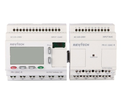 Программируемый логический контроллер PR-18AC-R, 110_240VAC, 12DI, 6RO, RTC, RS232, ЖКИ фото
