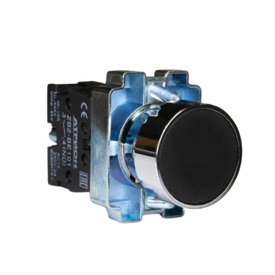 Кнопка XB2-BA21, 1NO, 3A(240VAC), черная, фронт IP40 фото