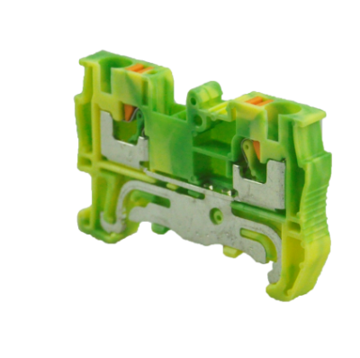 Клемма заземления RIT4 PE, push-in, 2 присоед., 4(max 6)mm², желто-зеленая фото