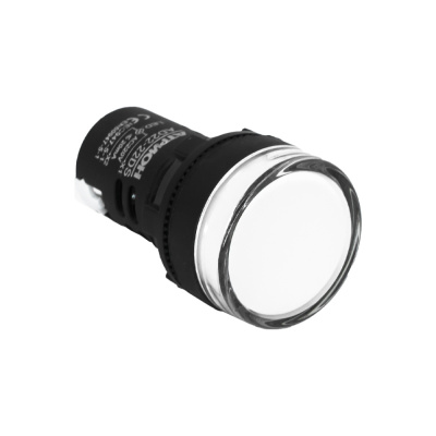 Лампа сигнальная AD22-22DS белая, светодиодная, 220VАС фото